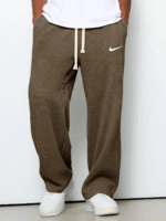 nike – casual sports textured trousers