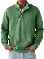 Nike - Men's Trendy Loose Solid Color Stand Collar Sweatshirt - Image 6